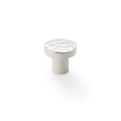 Alexander & Wilks Hanover AW820-30-PN 30mm Hammered Cabinet Knob -Polished Nickel
