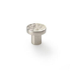 Alexander & Wilks Hanover AW820-30-SN 30mm Hammered Cabinet Knob -Satin Nickel