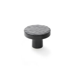 Alexander & Wilks Hanover AW820-38-BL 38mm Hammered Cabinet Knob -Black
