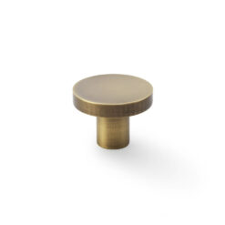 Alexander & Wilks Hanover AW821-38-AB 38mm Plain Cabinet Knob -Antique Brass