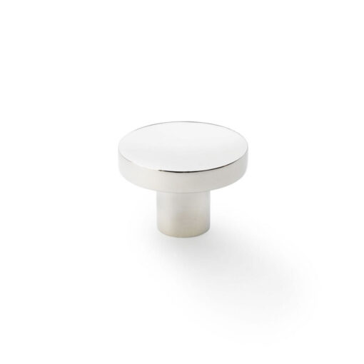 Alexander & Wilks Hanover AW821-38-PN 38mm Plain Cabinet Knob -Polished Nickel