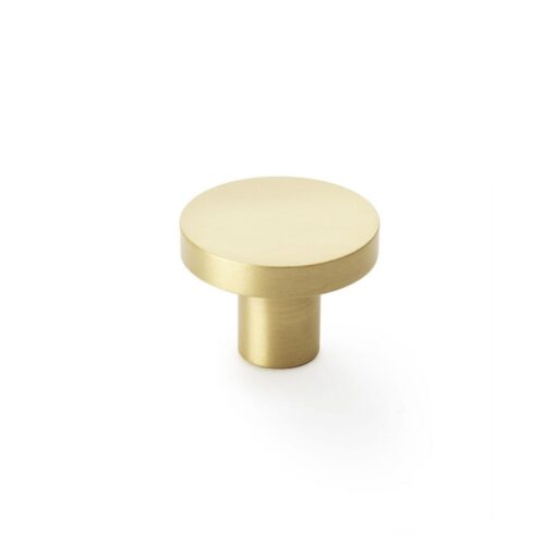 Alexander & Wilks Hanover AW821-38-SB 38mm Plain Cabinet Knob -Satin Brass