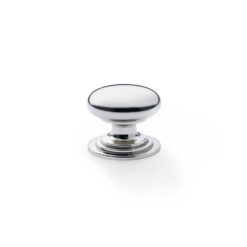 Alexander & Wilks Waltz AW825-32-PN 32mm Round Cabinet Knob -Polished Nickel