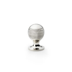 Alexander & Wilks Caesar AW832-25-PN 25mm Cupboard Knob on Round Rose - Polished Nickel