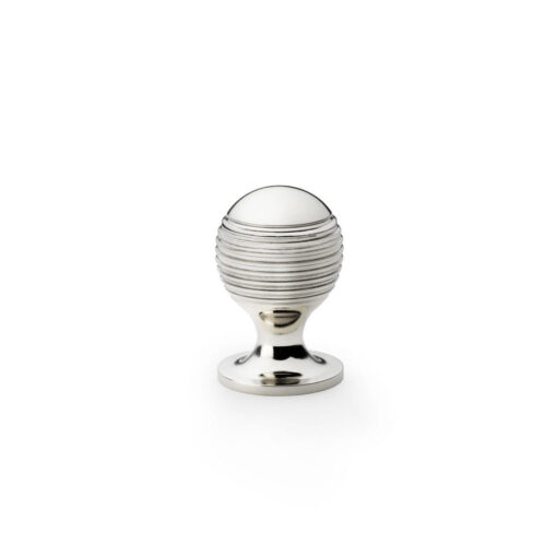 Alexander & Wilks Caesar AW832-25-PN 25mm Cupboard Knob on Round Rose - Polished Nickel