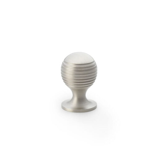 Alexander & Wilks Caesar AW832-25-SN 25mm Cupboard Knob on Round Rose - Satin Nickel