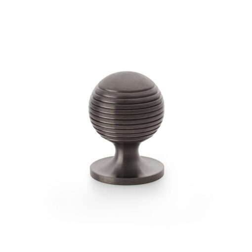 Alexander & Wilks Caesar AW832-32-DBZPVD 32mm Cupboard Knob on Round Rose - Dark Bronze PVD