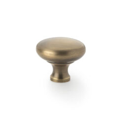 Alexander & Wilks Wade AW836-38-AB 38mm Round Cupboard Knob - Antique Brass
