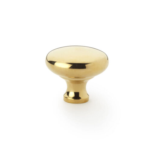 Alexander & Wilks Wade AW836-38-PB 38mm Round Cupboard Knob - Polished Brass