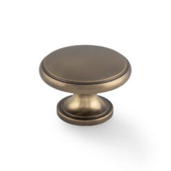 Alexander & Wilks Cambridge AW849-38-AB 38mm Round Cupboard Knob - Antique Brass