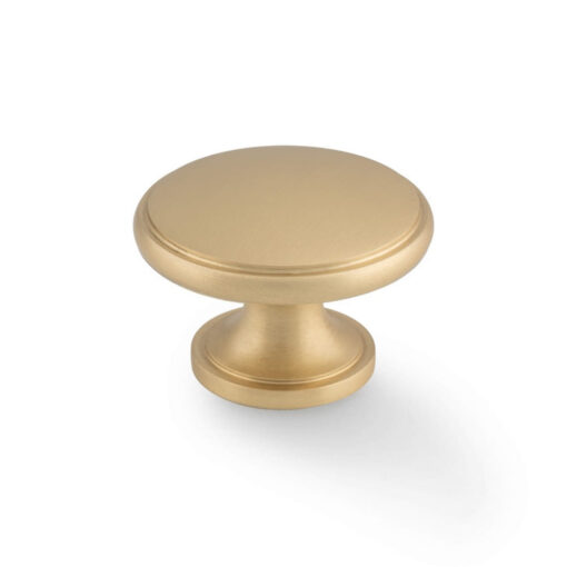 Alexander & Wilks Cambridge AW849-38-SB 38mm Round Cupboard Knob - Satin Brass