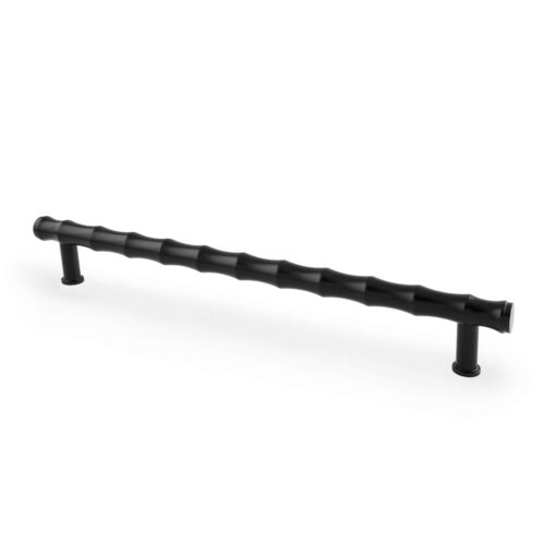 Alexander & Wilks Crispin AW809B-224-BL 224mm Bamboo T-bar Cupboard Pull Handle - Black