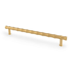 Alexander & Wilks Crispin AW809B-224-SBPVD 224mm Bamboo T-bar Cupboard Pull Handle - Satin Brass PVD