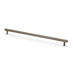 Alexander & Wilks Crispin AW809R-448-AB 448mm Reeded T-bar Cupboard Pull Handle - Antique Brass