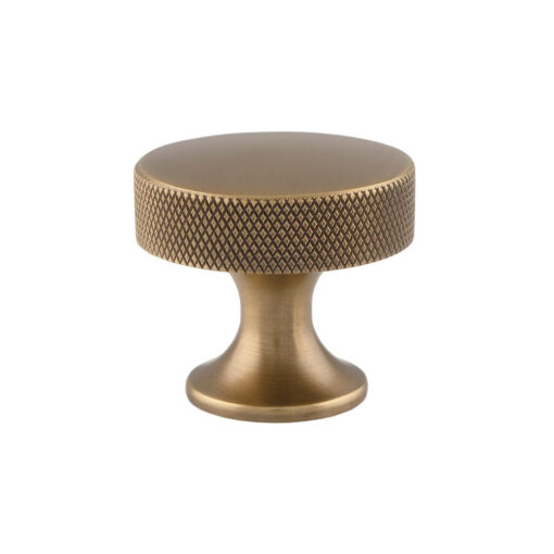 Alexander & Wilks Berlin AW841-38-AB 38mm Knurled Cupboard Knob - Antique Brass