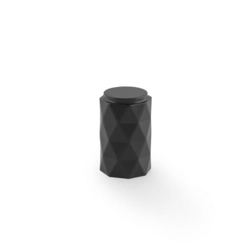Alexander & Wilks AW847-30-BL Diamond Cut 30mm Cylinder Cabinet Knob - Black
