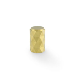 Alexander & Wilks AW847-30-SBPVD Diamond Cut 30mm Cylinder Cabinet Knob - Satin Brass PVD